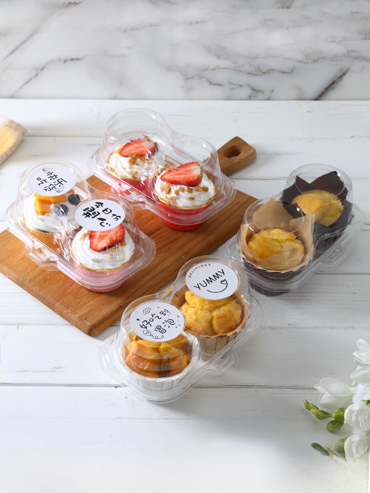 Home Cooking Youtube - Transparent Pastry Paaging Box Cake Cup