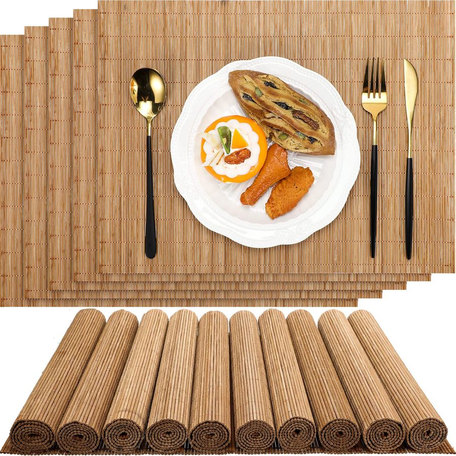 Sushi Mat Bamboo - of 24 Bamboo Placemats 15.8x12 Inch