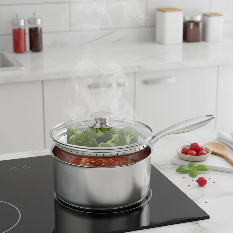 Home Cooking Meal - Free Shipping-2.5 QT Multi-Use Cookpot Steamer