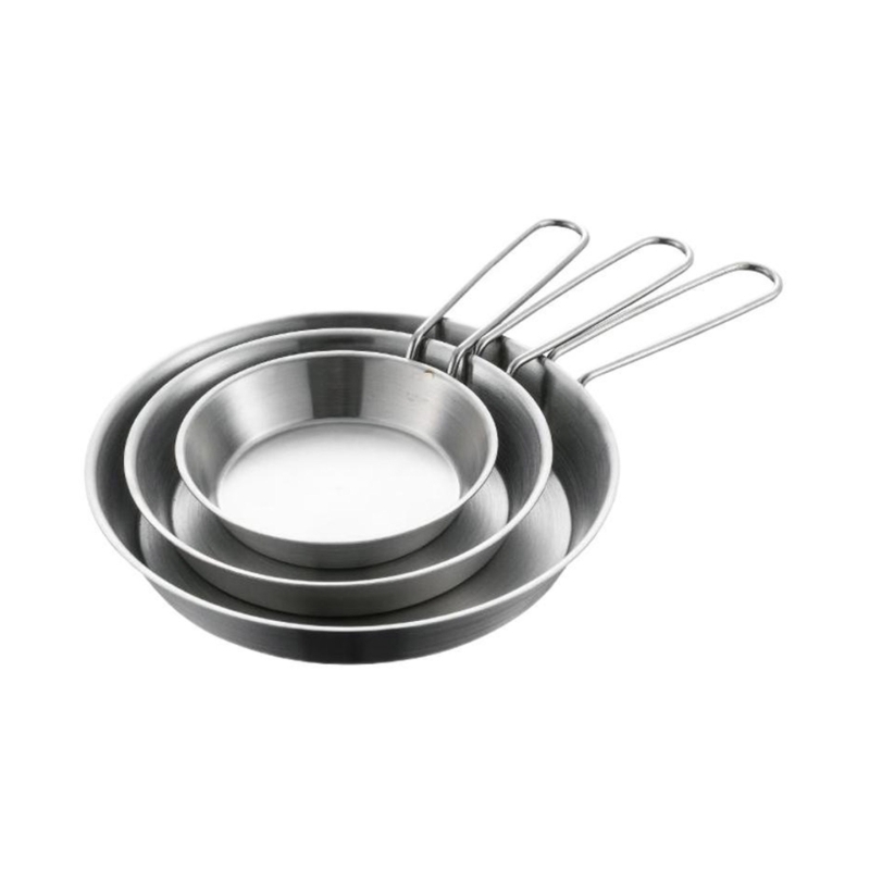 Crepe Pan Nonstick - 304 Stainless Steel Folding Skillets Portable