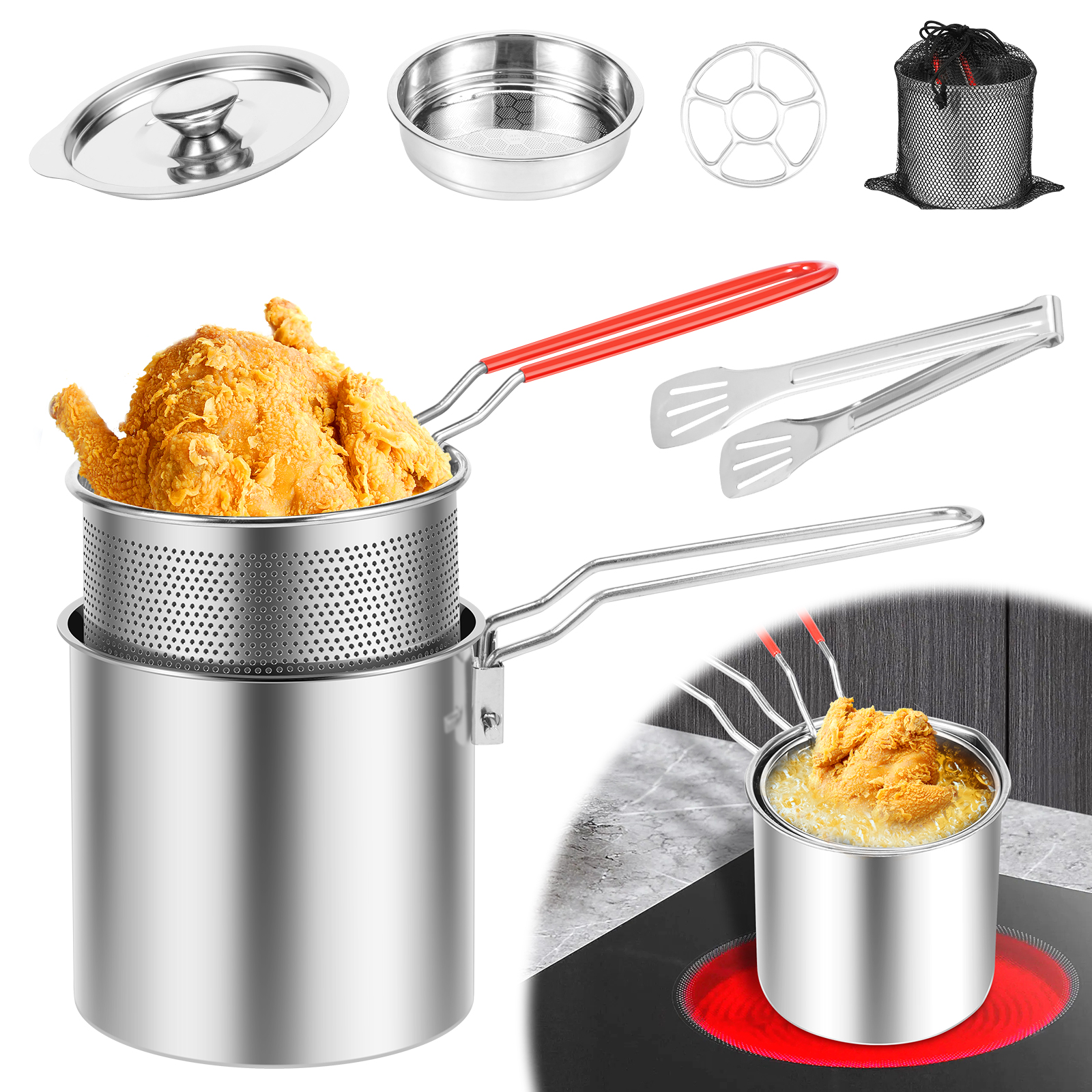 Deep Fryer Pots Stainless Stee - огляд і ціна Crepe Pan Nonstick