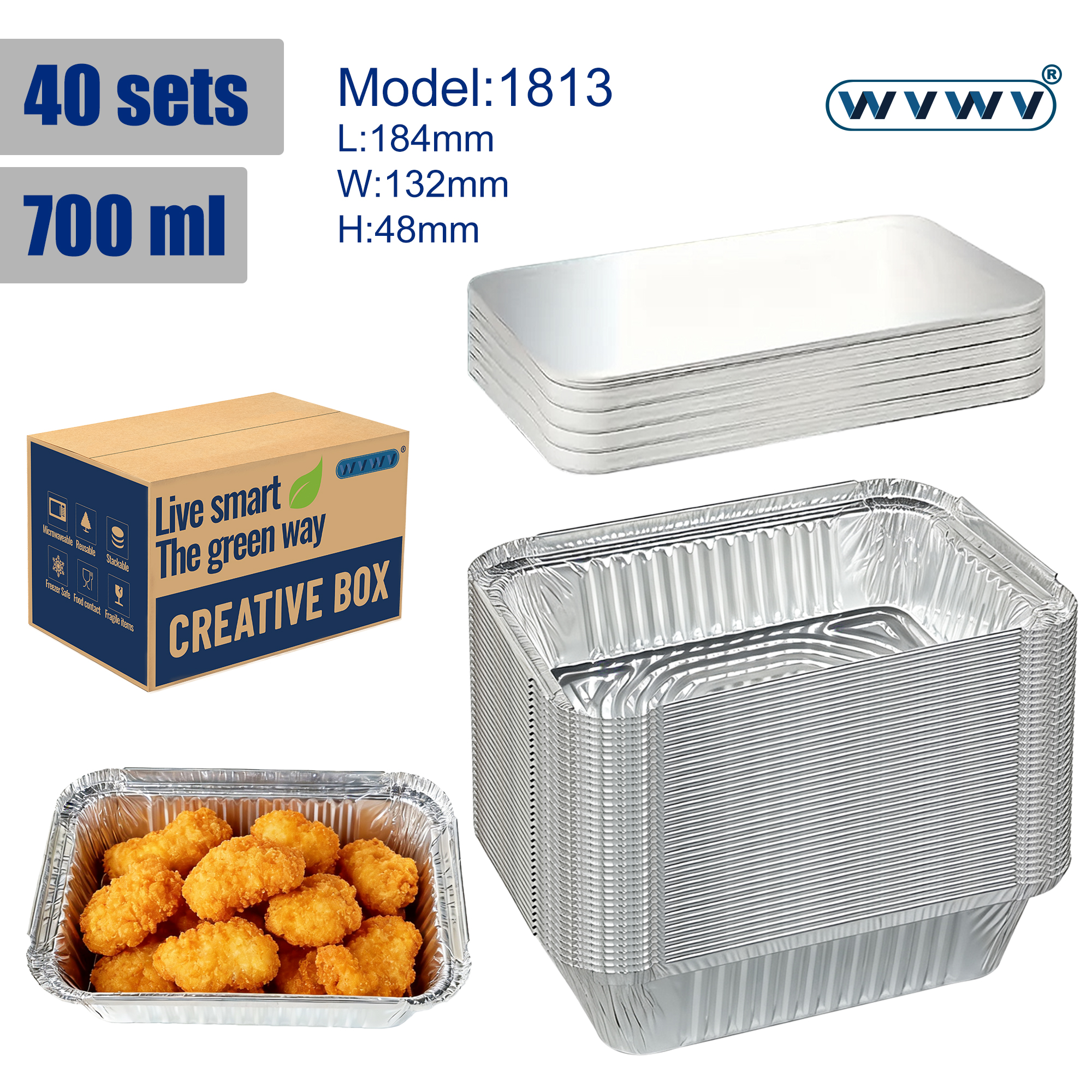 40 Containers + 40 Lids, Silve - огляд і ціна Home Cooking Meal