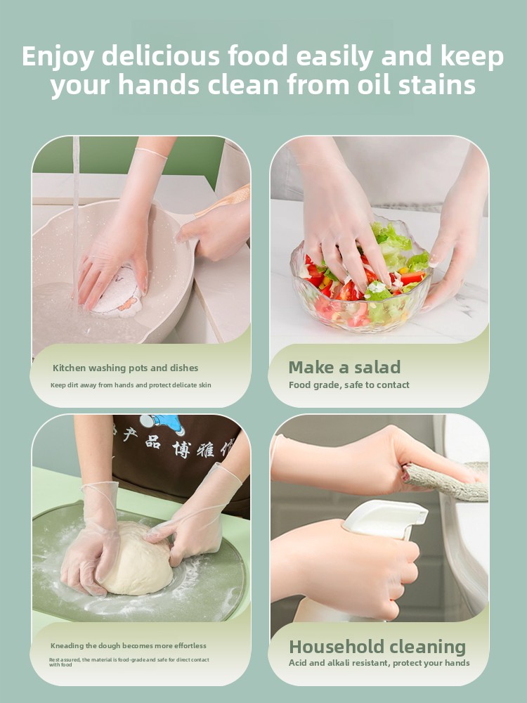 Food ade PVC Gloves Disposable - огляд і ціна Home Cooking Oil Disposal