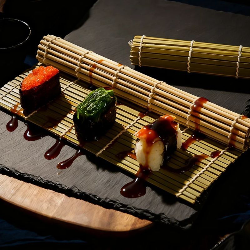 Natural Bamboo Sushi Mat Squar - огляд і ціна Sushi Mat Bamboo