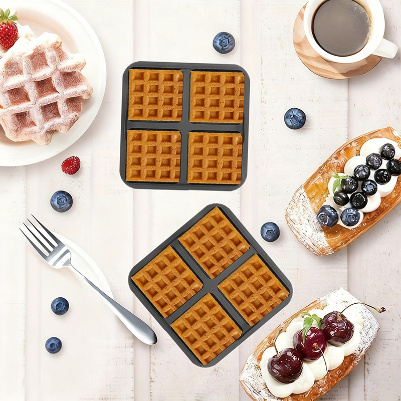Square Waffle Mold, Non-Stick  - огляд і ціна Crepe Pan Nonstick