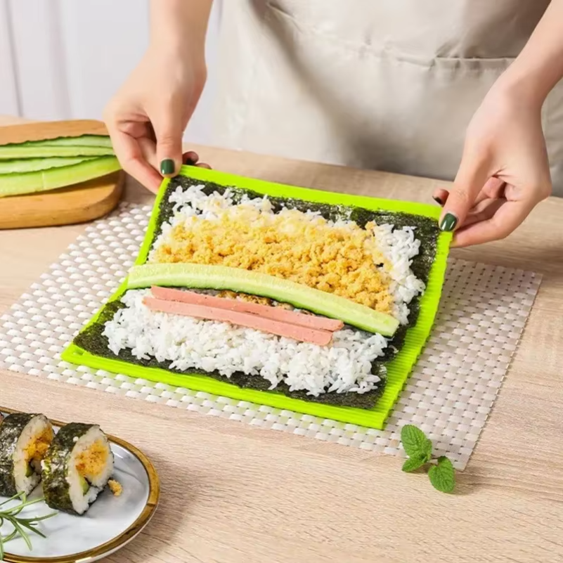 Reusable Silicone Sushi Roller - огляд і ціна Sushi Mat Bamboo