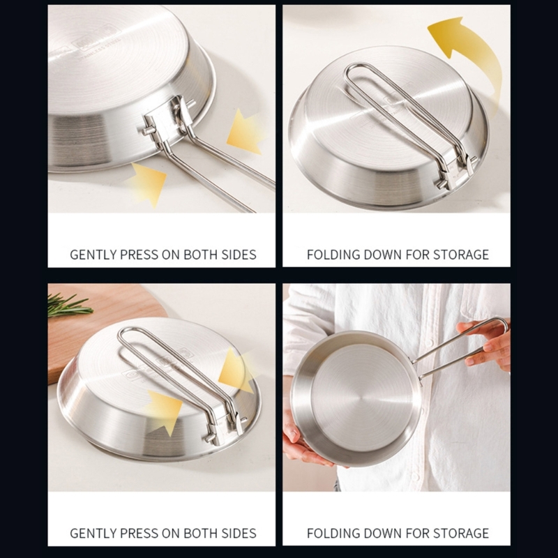 304 Stainless Steel Folding Sk - огляд і ціна Crepe Pan Nonstick