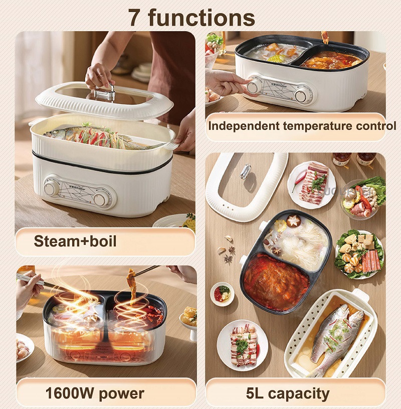 6L Double Liner Electric Hot P - огляд і ціна Crepe Pan Nonstick