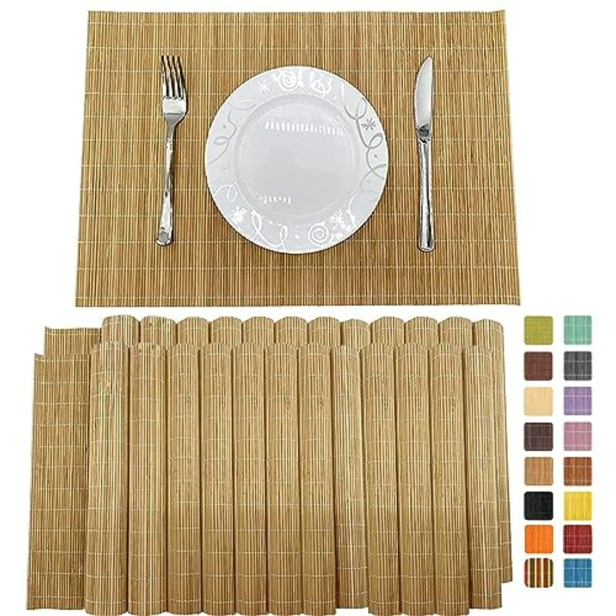 Set of 24 Bamboo Placemats 17. - огляд і ціна Sushi Mat Bamboo