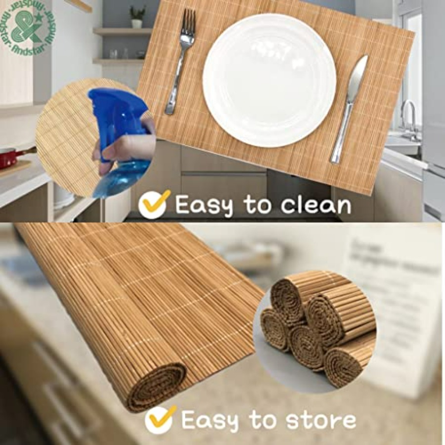 Set of 24 Bamboo Placemats 17. - огляд і ціна Sushi Mat Bamboo