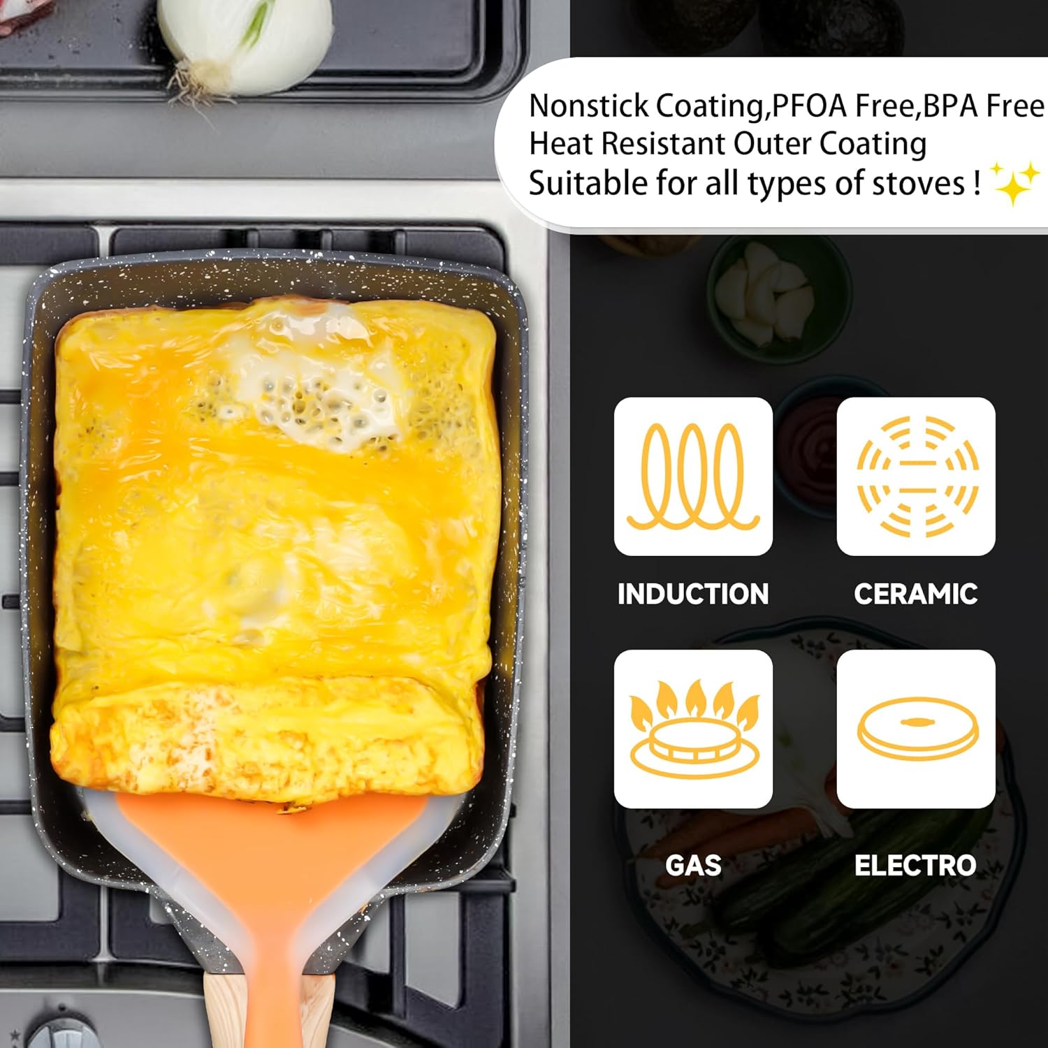 Japanese Omelette Pan Set with - огляд і ціна Sushi Mat Bamboo